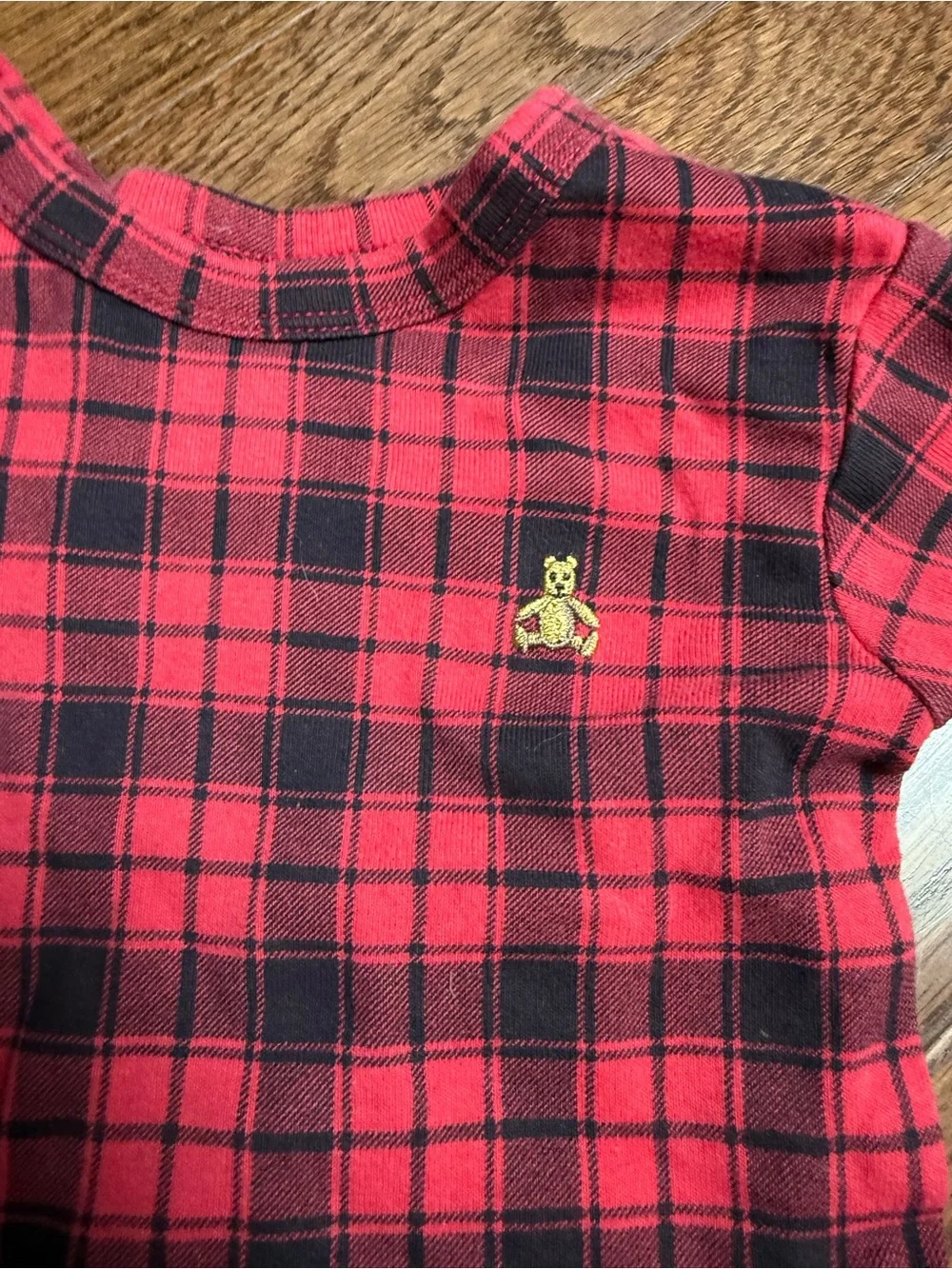 GAP Red and Black Plaid Long-Sleeve Kids Pajama Set unisex holiday 3T